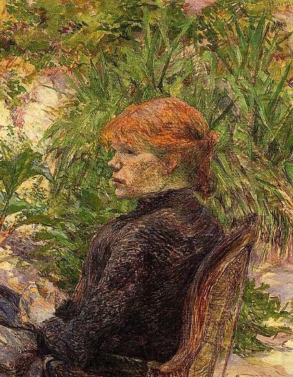 Henri de toulouse-lautrec Red Haired Woman Sitting in Conservatory Germany oil painting art
